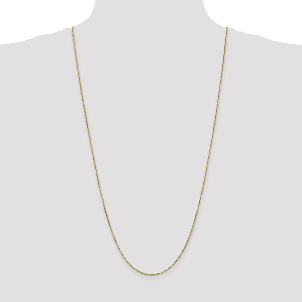 14K Yellow Gold 30" Franco Chain with Lobster Clasp - 0.9mm Width by Oro Pregiato