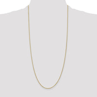 14K Yellow Gold 30" Heavy Baby Rope Chain Necklace - 1.3mm Width by Oro Pregiato