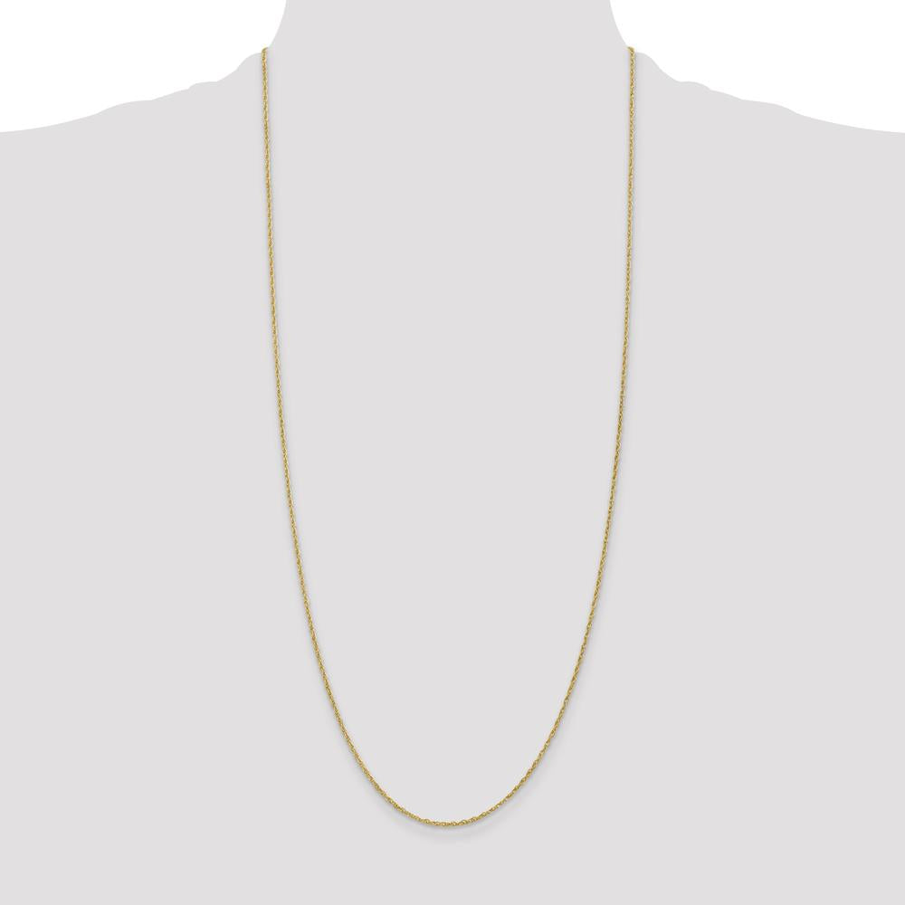 14K Yellow Gold 30" Heavy Baby Rope Chain Necklace - 1.3mm Width by Oro Pregiato