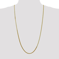 14K Yellow Gold 30" Herringbone Chain Necklace - 3mm Width by 0