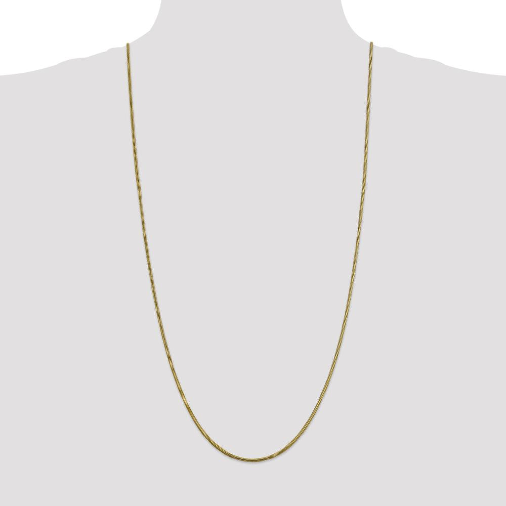 14K Yellow Gold 30-Inch 1.85mm Snake Chain with Lobster Clasp - Polished Finish by 0