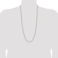 14K Yellow Gold 30-Inch 2.2mm Semi-Solid Beveled Paperclip Chain Necklace by Oro Pregiato