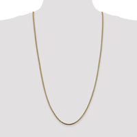 14K Yellow Gold 30-Inch 2.5mm Franco Chain Necklace with Lobster Clasp by Oro Pregiato