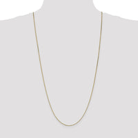 14K Yellow Gold 30-Inch Box Chain Necklace with Lobster Clasp by Oro Pregiato