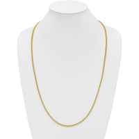 14K Yellow Gold 30-Inch Franco Chain with Lobster Clasp - Polished 2.3mm Width by Oro Pregiato