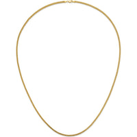 14K Yellow Gold 30-Inch Franco Chain with Lobster Clasp - Polished 2.3mm Width by Oro Pregiato