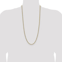 14K Yellow Gold 30-Inch Paperclip Chain Necklace with Beveled Links by Oro Pregiato