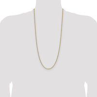 14K Yellow Gold 30-inch Semi-Solid Paperclip Chain Necklace with Beveled Links by Oro Pregiato