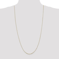 14K Yellow Gold 30" Octagonal Snake Chain Necklace with Diamond-Cut Finish - 0.9mm by Oro Pregiato