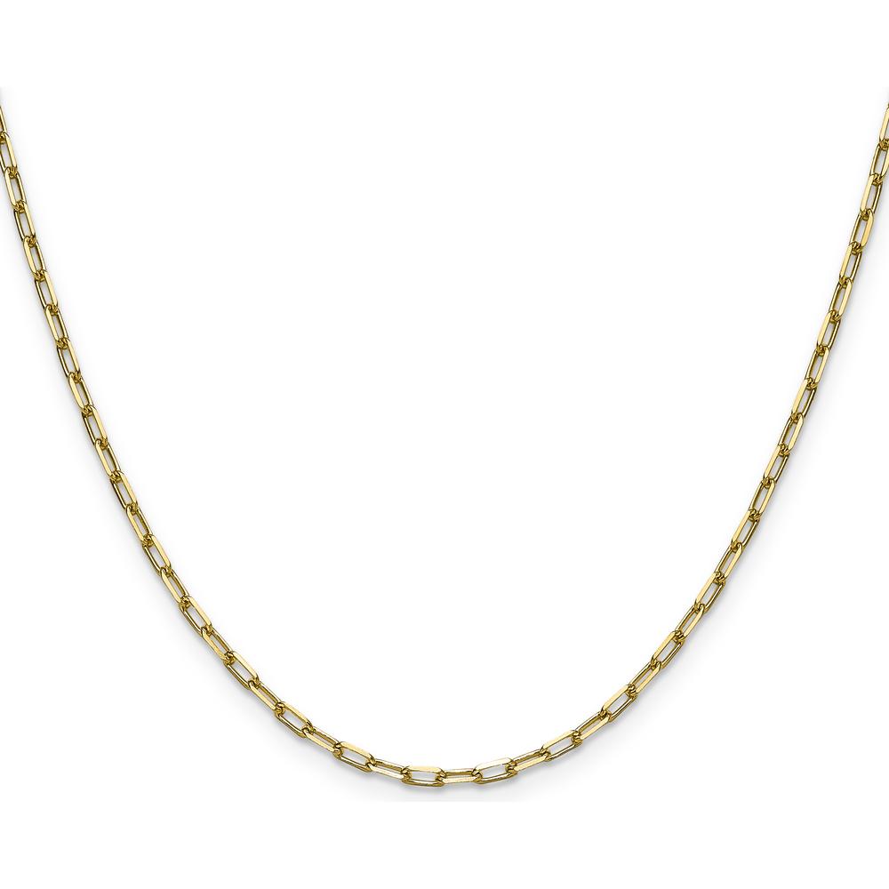 14K Yellow Gold 30" Paperclip Chain Necklace with Beveled Edges by Oro Pregiato