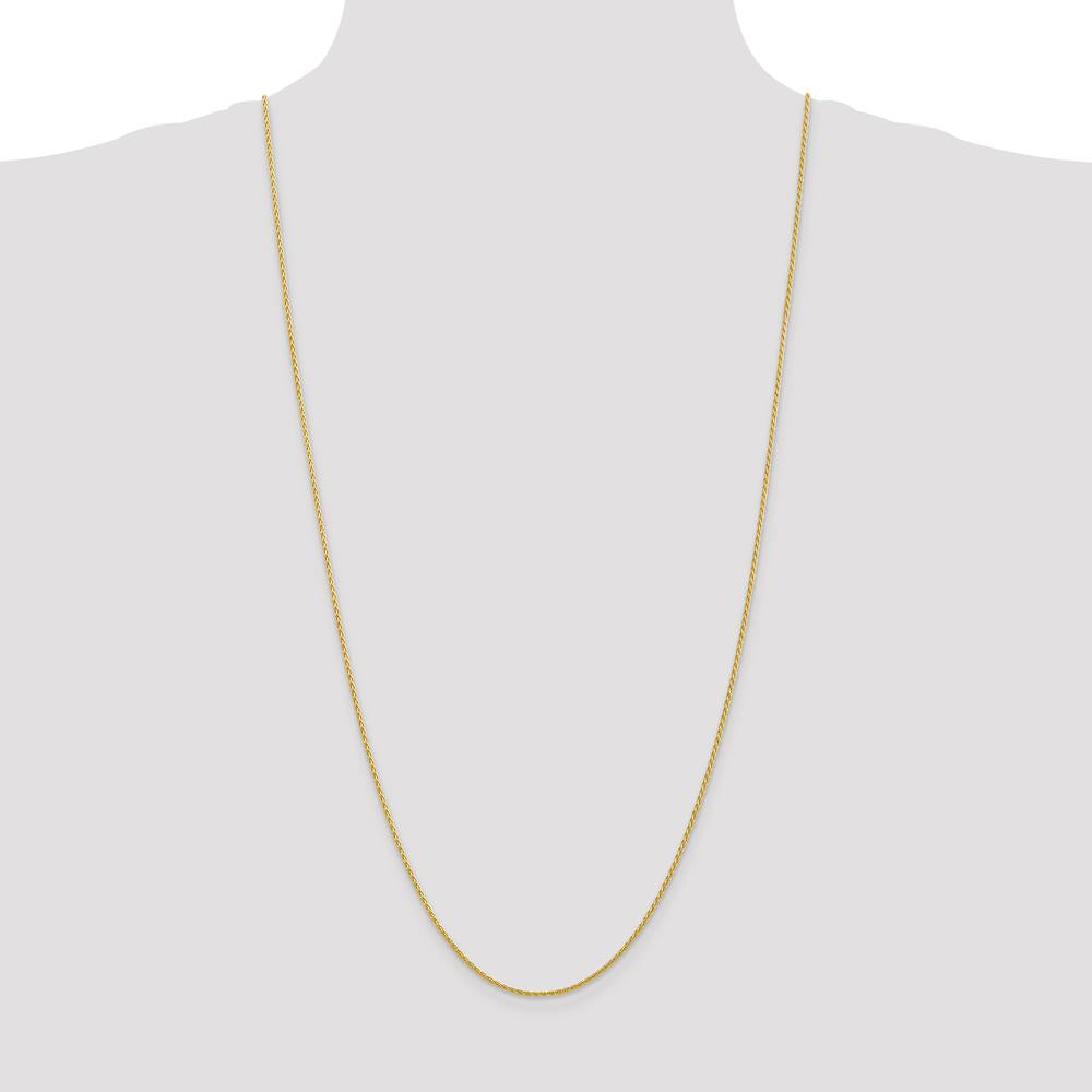 14K Yellow Gold 30" Parisian Wheat Chain with Lobster Clasp - 1.5mm Width by Oro Pregiato