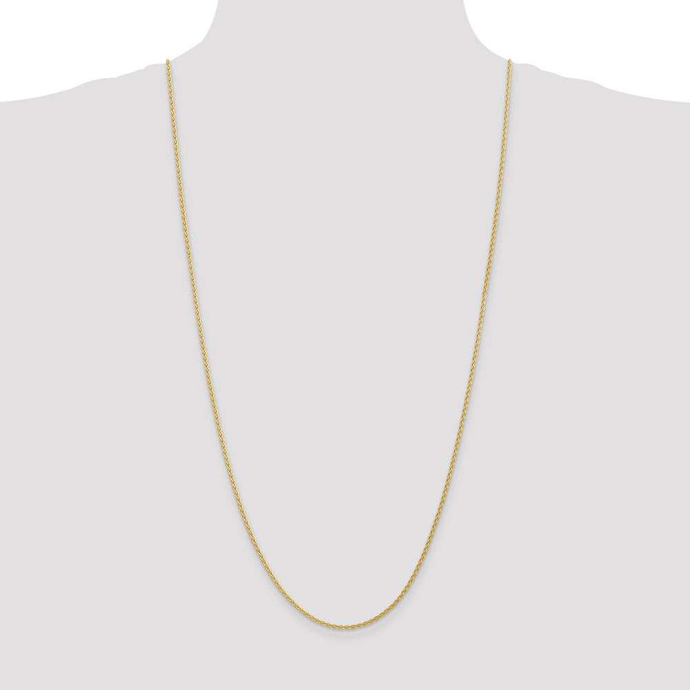 14K Yellow Gold 30" Parisian Wheat Chain with Lobster Clasp - 1.75mm Width by Oro Pregiato