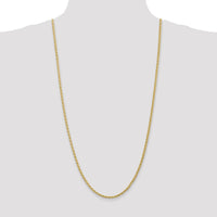 14K Yellow Gold 30" Parisian Wheat Chain with Lobster Clasp by Oro Pregiato