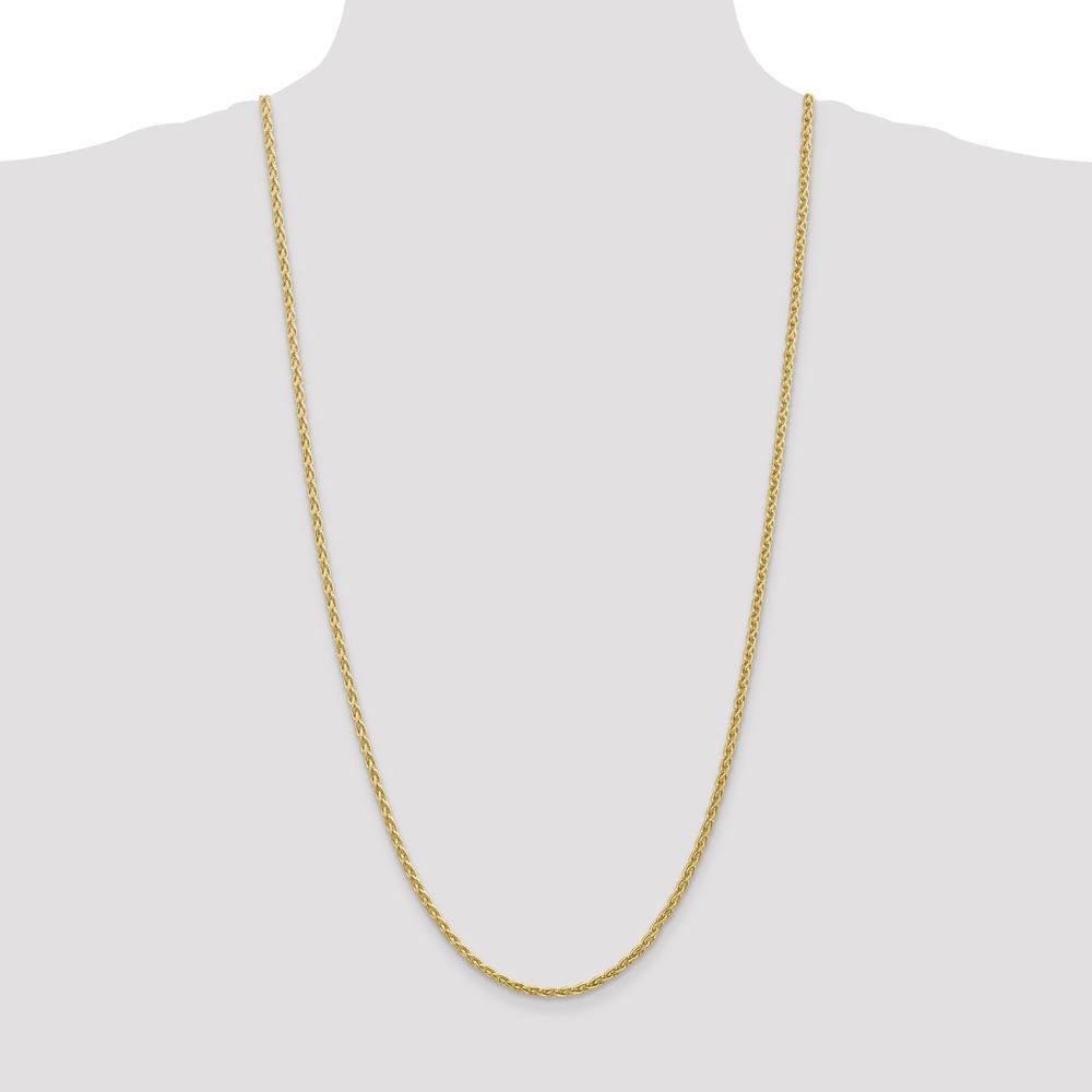 14K Yellow Gold 30" Parisian Wheat Chain with Lobster Clasp by Oro Pregiato