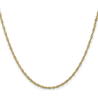 14K Yellow Gold 30" Singapore Chain Necklace with Lobster Clasp - 1.7mm Width by Oro Pregiato