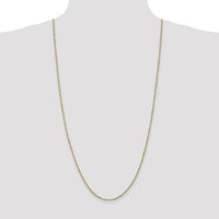 14K Yellow Gold 30" Singapore Chain Necklace with Lobster Clasp - 1.7mm Width by Oro Pregiato