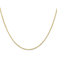 14K Yellow Gold 30" Singapore Chain Necklace with Polished Finish by Oro Pregiato