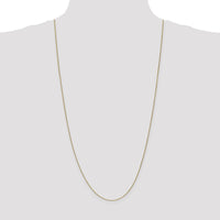 14K Yellow Gold 30" Spiga Chain Necklace - 0.85mm Width with Lobster Clasp by Monteluci Fine Jewelry