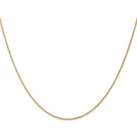 14K Yellow Gold 30" Spiga Chain Necklace - 1.05mm Width with Lobster Clasp by Oro Pregiato