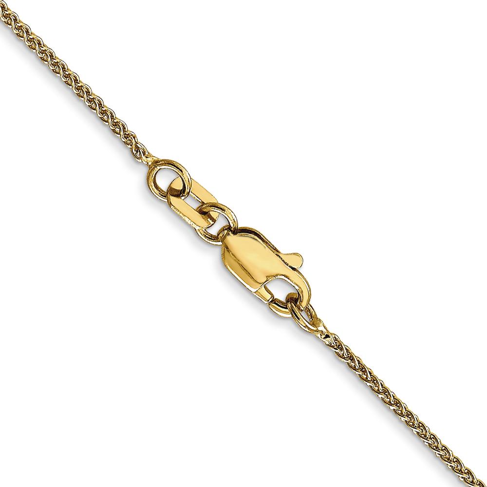 14K Yellow Gold 30" Spiga Chain Necklace - 1.05mm Width with Lobster Clasp by Oro Pregiato