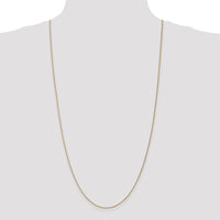 14K Yellow Gold 30" Spiga Chain Necklace - 1.05mm Width with Lobster Clasp by Oro Pregiato