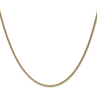 14K Yellow Gold 30" Spiga Chain Necklace - 1.7mm Width by Oro Pregiato