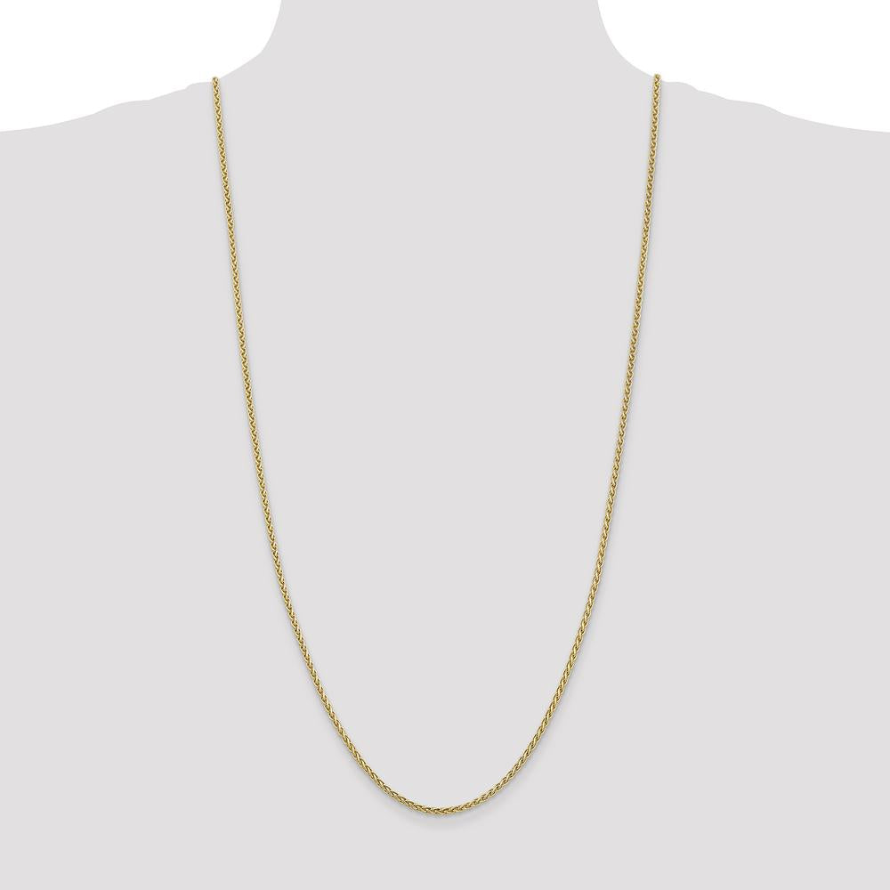 14K Yellow Gold 30" Spiga Chain Necklace with Lobster Clasp - 2.8mm Width by Oro Pregiato