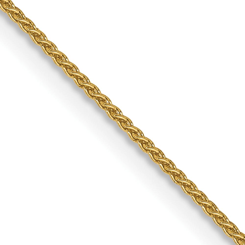 14K Yellow Gold 30" Spiga Chain Necklace with Spring Ring Clasp by Oro Pregiato
