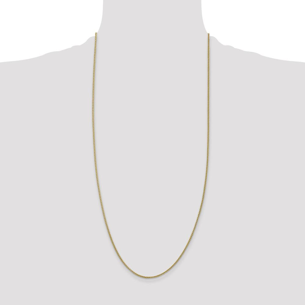 14K Yellow Gold 30" Spiga Wheat Chain Necklace - Polished Finish by Oro Pregiato