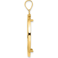 14K Yellow Gold 32mm Coin Bezel Pendant for 1 oz. Panda Coin - Polished Finish by Numis Coin Jewelry