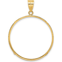 14K Yellow Gold 32mm Coin Bezel Pendant for 1 oz. Panda Coin - Polished Finish by Numis Coin Jewelry