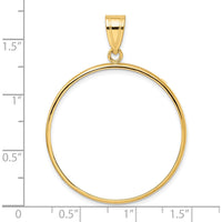 14K Yellow Gold 32mm Coin Bezel Pendant for 1 oz. Panda Coin - Polished Finish by Numis Coin Jewelry