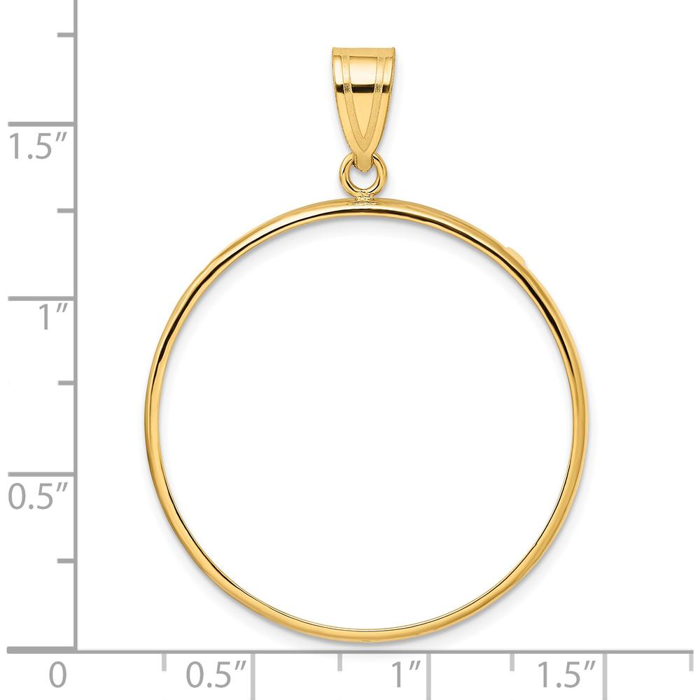 14K Yellow Gold 32mm Coin Bezel Pendant for 1 oz. Panda Coin - Polished Finish by Numis Coin Jewelry