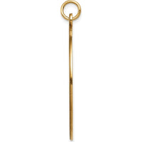 14K Yellow Gold 32mm Round Medical Alert Pendant - Polished Textured Design by Oro Pregiato
