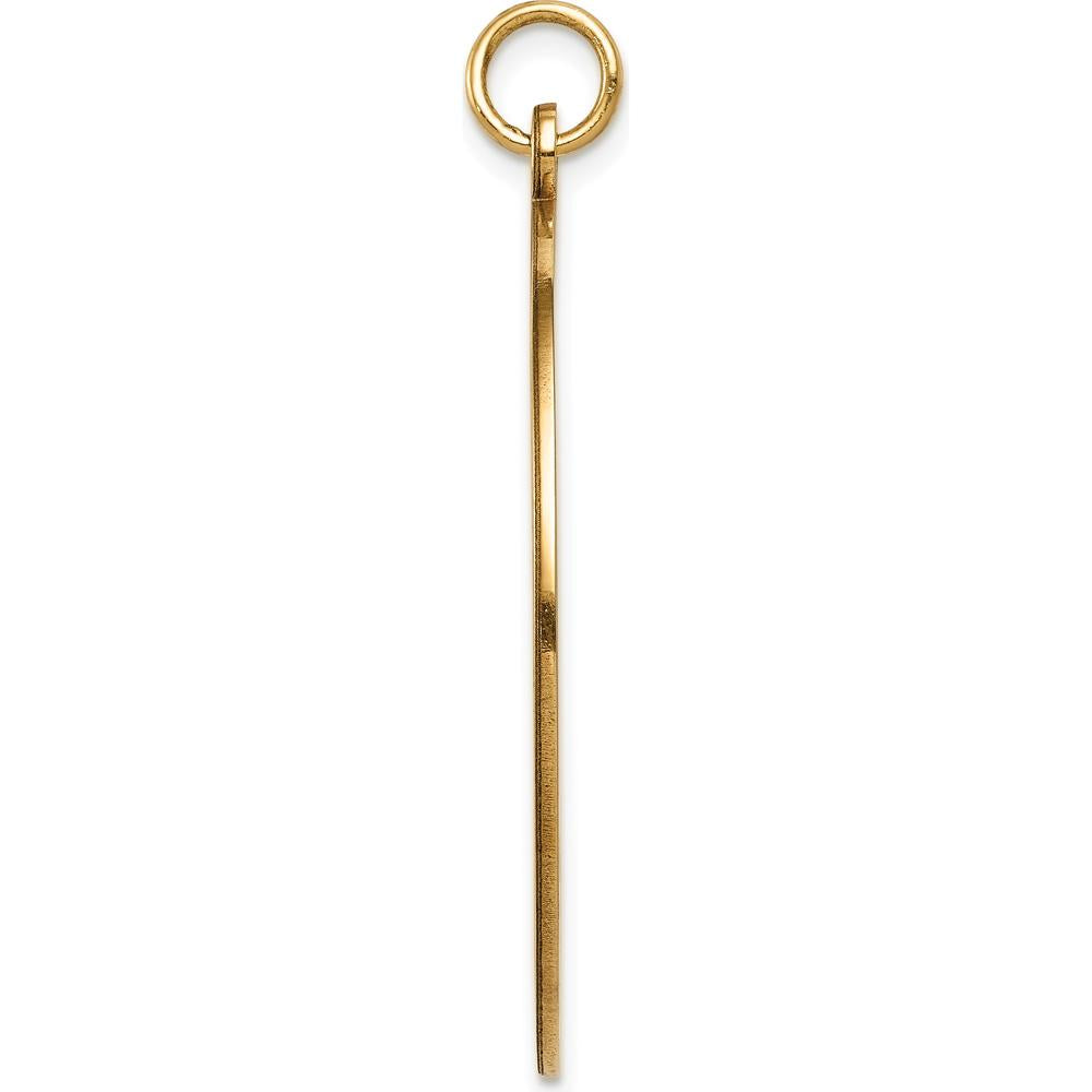 14K Yellow Gold 32mm Round Medical Alert Pendant - Polished Textured Design by Oro Pregiato
