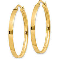 14K Yellow Gold 33mm XL Hoop Earrings with Polished Finish by Monteluci Fine Jewelry