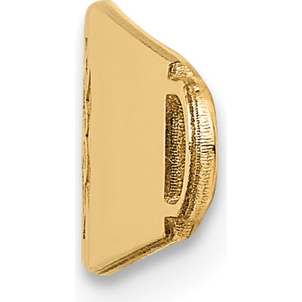 14K Yellow Gold 34x8mm Non-Enameled Oval Shape Medical ID Plate - Engravable by Oro Pregiato