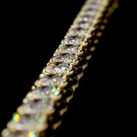 14K Yellow Gold 36.16 Carat Oval Cut Lab Diamond Tennis Necklace with East-West Bezel-Prong Setting - E-F Color VS1 Clarity - Covaloro Fine Jewelry