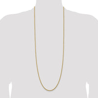 14K Yellow Gold 36" 2.75mm Diamond-Cut Solid Rope Chain Necklace with Lobster Clasp