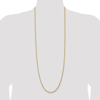 14K Yellow Gold 36" 3mm Diamond-Cut Rope Chain Necklace with Lobster Clasp