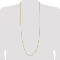 14K Yellow Gold 36" Diamond-Cut Rope Chain Necklace with Lobster Clasp - 1.5mm