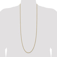 14K Yellow Gold 36" Diamond-Cut Rope Chain Necklace with Lobster Clasp - 2.25mm Width