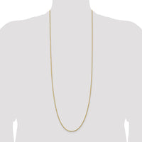 14K Yellow Gold 36" Diamond-Cut Rope Chain Necklace with Lobster Clasp - 2mm Solid Link