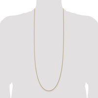 14K Yellow Gold 36" Rope Chain Necklace with Lobster Clasp - 1.5mm Solid Handcrafted Design