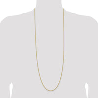 14K Yellow Gold 36" Rope Chain Necklace with Lobster Clasp - 2mm Width