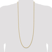 14K Yellow Gold 36" Rope Chain Necklace with Polished Finish and Lobster Clasp - 2.75mm Width