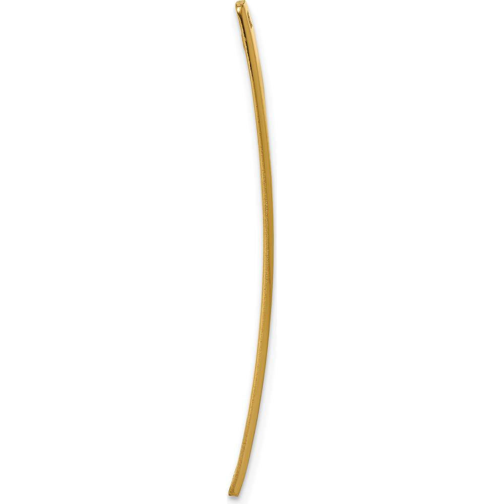 14K Yellow Gold 36x6mm Off-Center Red Epoxy Enameled Medical ID Plate by Oro Pregiato