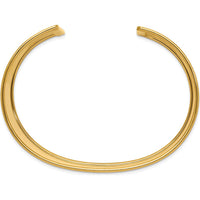 14K Yellow Gold 37mm Polished Cuff Bangle Bracelet by Oro Pregiato