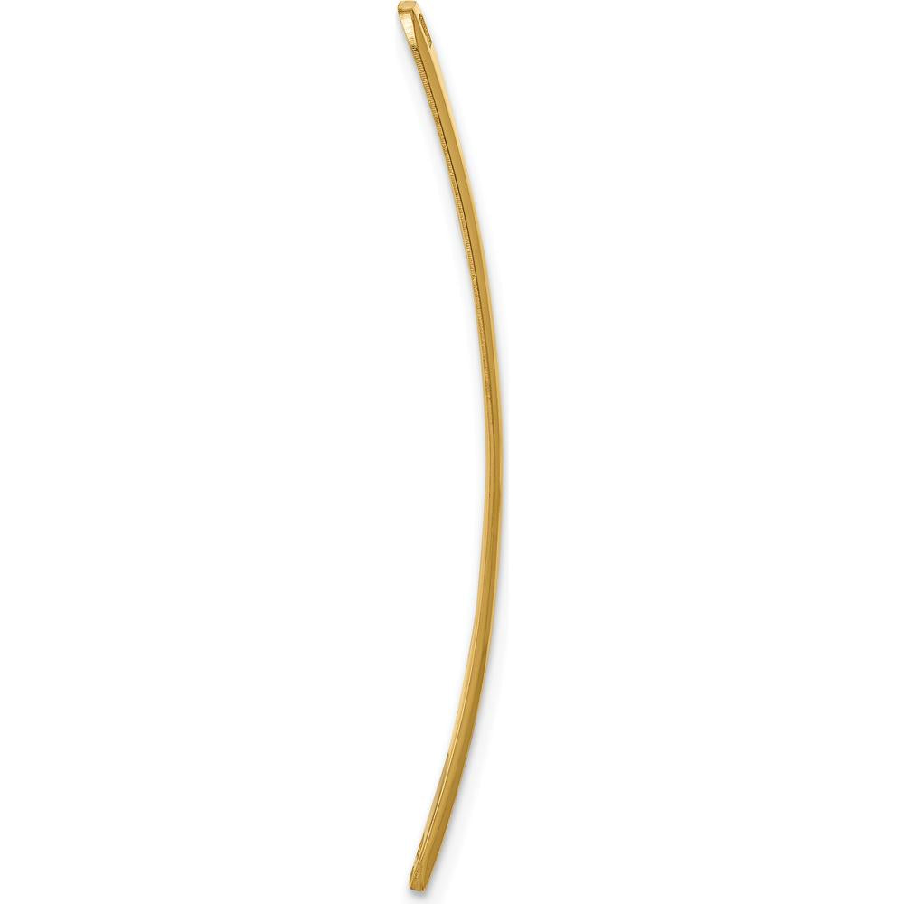 14K Yellow Gold 38x8mm Centered Red Epoxy Enameled Medical ID Plate with Engravable Medical Symbol by Oro Pregiato