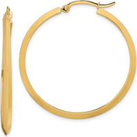 14K Yellow Gold 39mm Polished Large Hoop Earrings by 0
